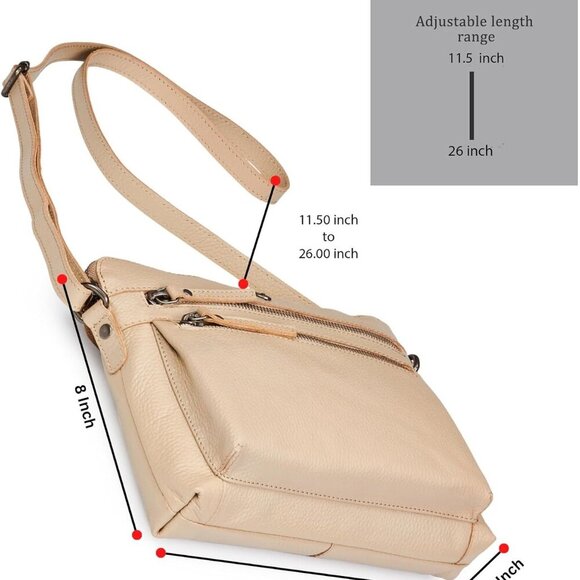 Real Leather Soft Crossbody Bags for Women Small Purse Trendy Shoulder Sling Tra - Picture 3 of 6